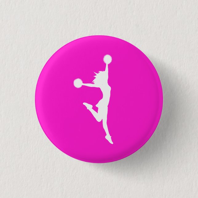 Cheer 2 Silhouette Button Pink (Front)
