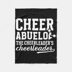 Cheer Abuelo Funny Cheerleading Abuelo Cheerleader Fleece Blanket
