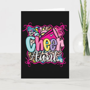 Cheer Aunt Auntie Bow Sport Cheerleader Cheerleadi Card