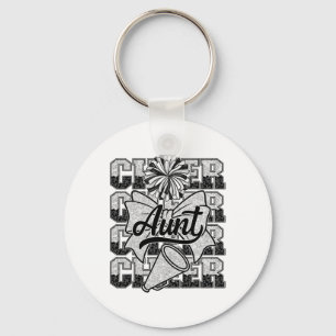 Cheer Aunt Auntie Bow Sport Cheerleader Cheerleadi Key Ring
