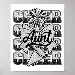 Cheer Aunt Auntie Bow Sport Cheerleader Cheerleadi Poster
