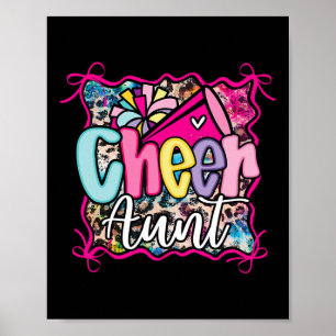 Cheer Aunt Auntie Bow Sport Cheerleader Cheerleadi Poster