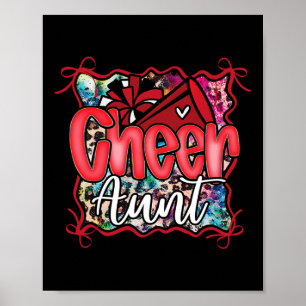 Cheer Aunt Auntie Bow Sport Cheerleader Cheerleadi Poster