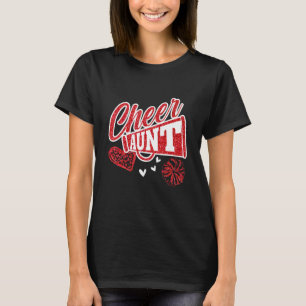 Cheer Aunt Biggest Fan Leopard Print And Pom Pom 2 T-Shirt
