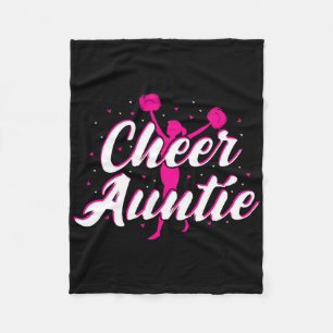 Cheer Aunt Cheerleader Outfit Cheer Auntie Cheer  Fleece Blanket
