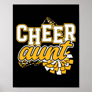 Cheer Aunt Cheerleading Aunt Of A Cheerleader Aunt Poster