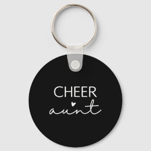 Cheer Aunt Cheerleading Heart Valentine's Day Key Ring