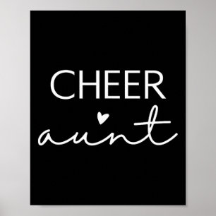 Cheer Aunt Cheerleading Heart Valentine's Day Poster