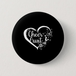 Cheer Aunt Heart Aunt Of A Cheerleader Aunt 6 Cm Round Badge