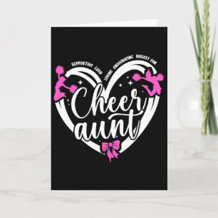 Cheer Aunt Heart Cheerleading Aunt Of A Cheerleade Card