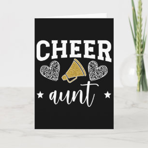Cheer Aunt Hearts Cheerleading Aunt Of A Cheerlead Card