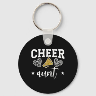 Cheer Aunt Hearts Cheerleading Aunt Of A Cheerlead Key Ring