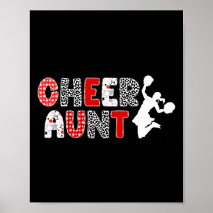Cheer Aunt Of A Cheerleader Aunt Cheerleading Aunt Poster