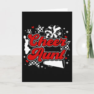 Cheer Aunt Of A Cheerleader Auntie Cheerleading Au Card