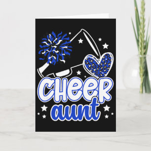 Cheer Aunt Of A Cheerleader Auntie Cheerleading Au Card