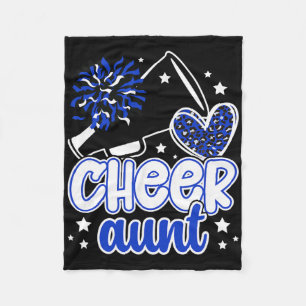 Cheer Aunt Of A Cheerleader Auntie Cheerleading Au Fleece Blanket