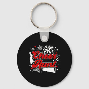 Cheer Aunt Of A Cheerleader Auntie Cheerleading Au Key Ring