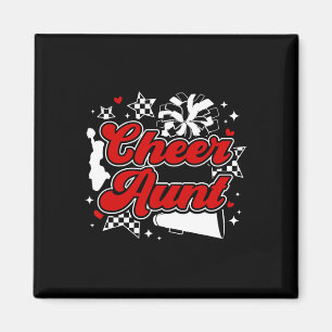 Cheer Aunt Of A Cheerleader Auntie Cheerleading Au Magnet