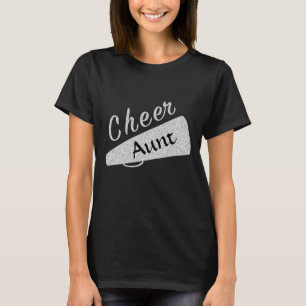 Cheer Aunt Proud Cheerleader Glitter T-Shirt