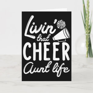 Cheer Aunt Shirts For Cheerleader Aunties Women's Card