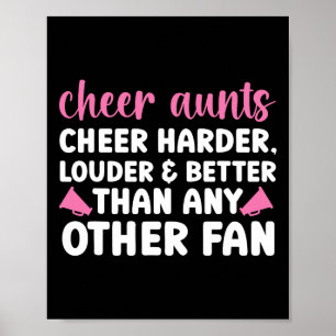 Cheer Aunts Cheer Harder Aunt Of A Cheerleader Aun Poster