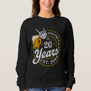 Cheer & Beer to 20 Years EST. 2004 20th Birthday P Sweatshirt