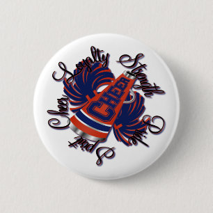 Cheer Blue and Orange Qualities 6 Cm Round Badge