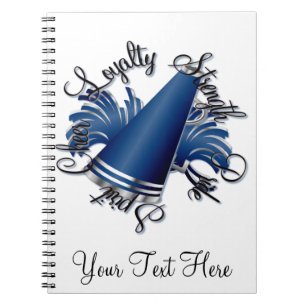 Cheer Blue and Silver Qualities Notebook