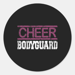 Cheer Bodyguard Cheerleader Brother Classic Round Sticker