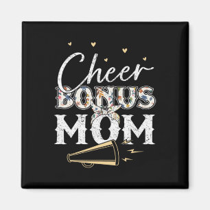 Cheer Bonus Mom Shirt Leopard Cheerleading Stepmom Magnet