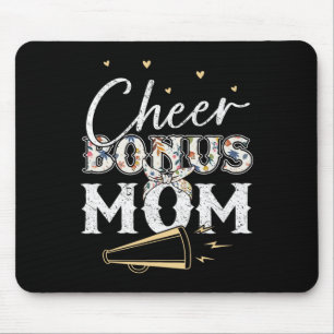 Cheer Bonus Mom Shirt Leopard Cheerleading Stepmom Mouse Pad