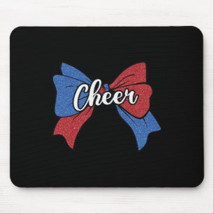 Cheer Bow Blue Red Funny Sport Cheerleader Cheerle Mouse Pad