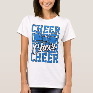 Cheer Bow Sport Cheerleader Cheerleading Blue WM T-Shirt