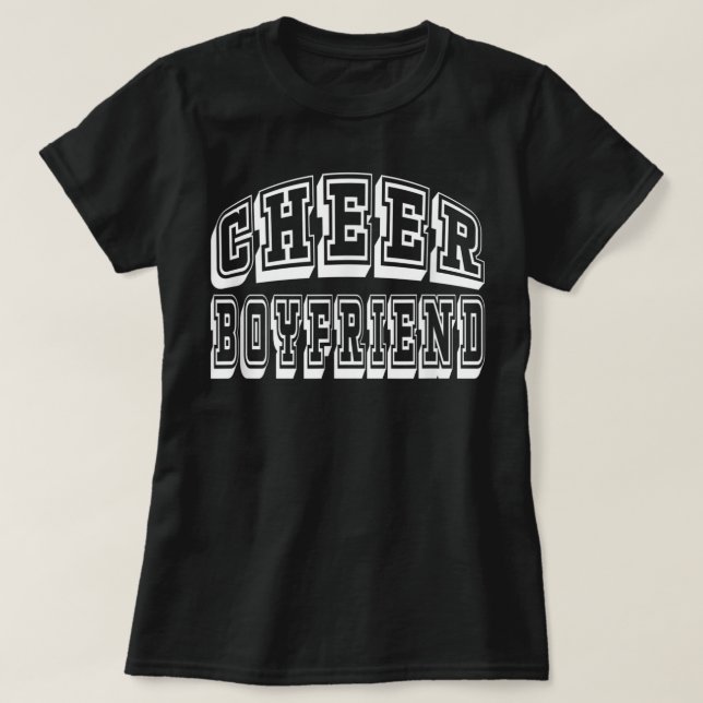 Cheer Boyfriend Proud Cheerleader BF T-Shirt (Design Front)
