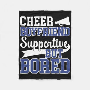 Cheer Boyfriend Supportive But Bored Cheerleader B Fleece Blanket