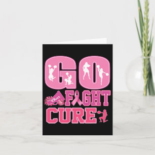 Cheer Breast Cancer Shirts Pink Ribbon Cheerleader Card