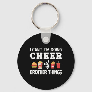 Cheer Bro Funny Cheerleading Brother Of A Cheerlea Key Ring