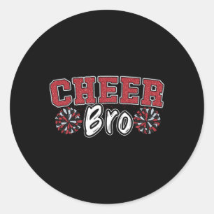 Cheer Bro My Favorite Cheerleader Calls Me Brother Classic Round Sticker
