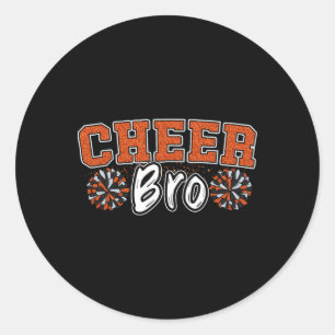 Cheer Bro My Favorite Cheerleader Calls Me Brother Classic Round Sticker