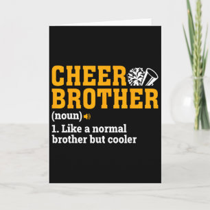 Cheer Brother Definition Noun Cheerleader Gifts Ch Card