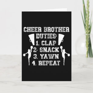 Cheer Brother Duties Cheer Bro Of A Cheerleader Br Card
