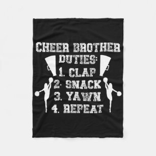 Cheer Brother Duties Cheer Bro Of A Cheerleader Br Fleece Blanket