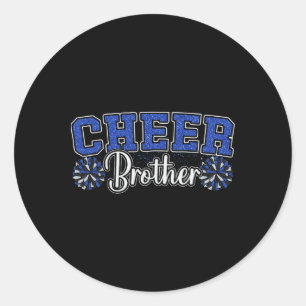Cheer Brother My Favourite Cheerleader Calls Me Br Classic Round Sticker