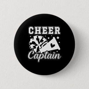 Cheer Captain Cheerleading Captain Cheerleader Cap 6 Cm Round Badge