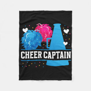 Cheer Captain Cheerleading Captain Cheerleader Cap Fleece Blanket