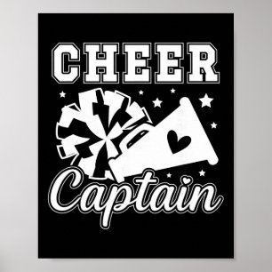 Cheer Captain Cheerleading Captain Cheerleader Cap Poster