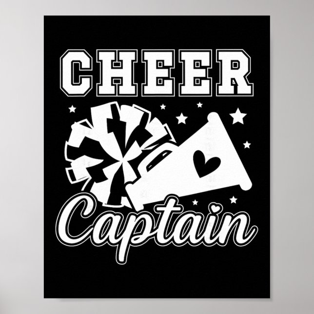 Cheer Captain Cheerleading Captain Cheerleader Cap Poster (Front)