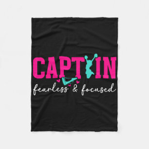 Cheer Captain Fearless And Focused Cheerleading Ca Fleece Blanket