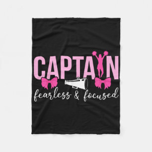 Cheer Captain Fearless And Focused Cheerleading Ca Fleece Blanket