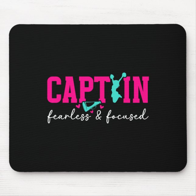 Cheer Captain Fearless And Focused Cheerleading Ca Mouse Pad (Front)
